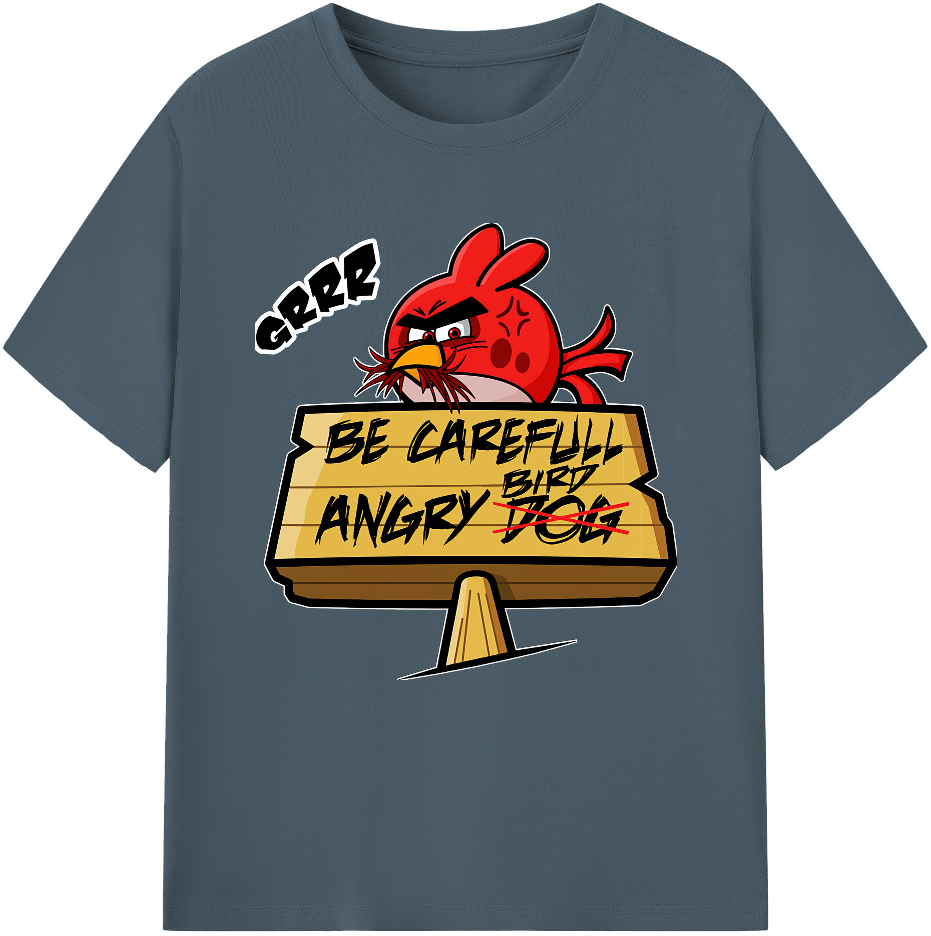 （画像用） Angry Birds アングリーバード 綿100％半袖Tシャツ（フロントプリント）